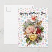 Ontwerp van moederdag Floral Elegant Briefkaart (Voorkant / Achterkant)