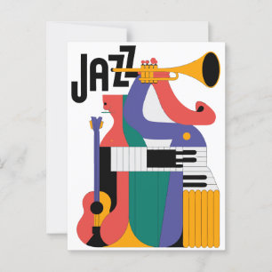ontwerp van muziekinstrumenten briefkaart