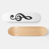 Ontwerp van muzieknotitie Skateboard Deck (Horizontaal)