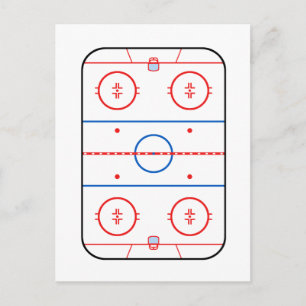 Ontwerp van ocr-inktdiagram Hockey-game Briefkaart