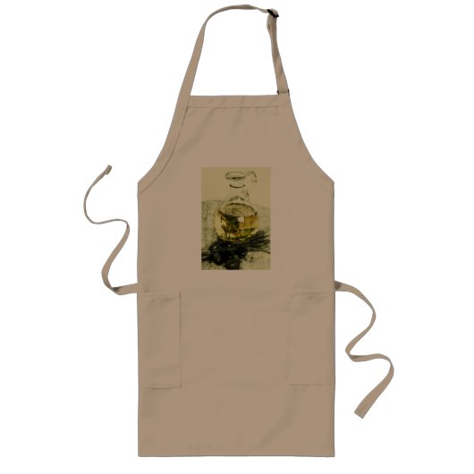 ontwerp van olijfolie lang schort (Voorkant)