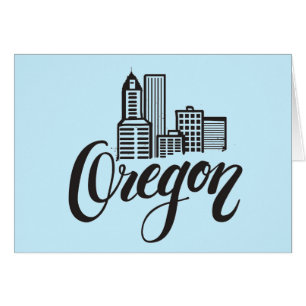 Ontwerp van Oregon Typografie