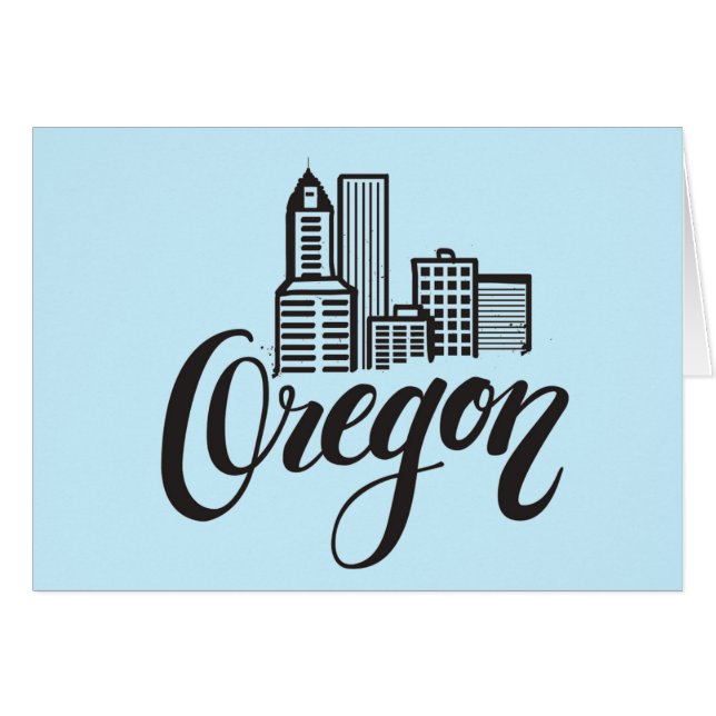 Ontwerp van Oregon Typografie (Voorkant Horizontaal)