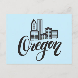 Ontwerp van Oregon Typografie Briefkaart