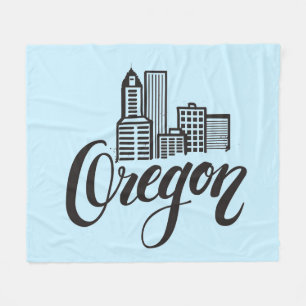 Ontwerp van Oregon Typografie Fleece Deken