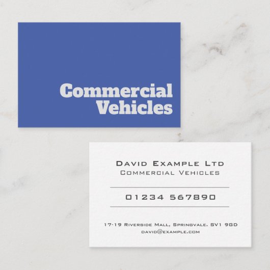 Ontwerp van oude en duidelijke bedrijfsvoertuigen visitekaartje (Voorkant / Achterkant)