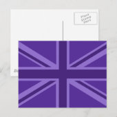 Ontwerp van Paarse Uniefouracks Briefkaart (Voorkant / Achterkant)