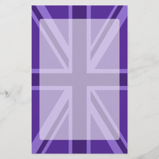 Ontwerp van Paarse Uniefouracks Briefpapier (Voorkant)