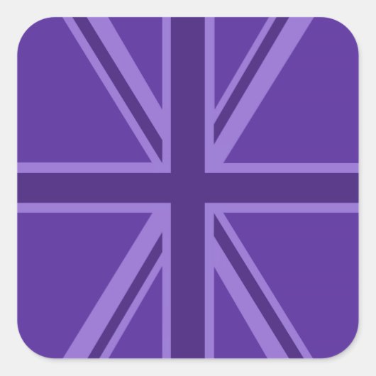 Ontwerp van Paarse Uniefouracks Vierkante Sticker (Voorkant)