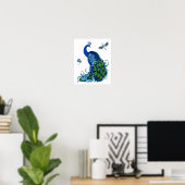Ontwerp van pacock en dragonfly poster (Thuiskantoor)