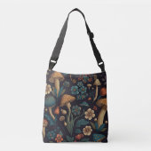 Ontwerp van paddenstoel en bloemenpatroon 1 crossbody tas (Voorkant)