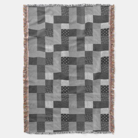  ontwerp van patchwork, zwart-wit deken (Voorkant Verticaal)