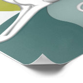 ontwerp van Podenco Dog Art Deco Poster (Hoek)