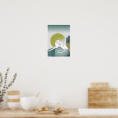 ontwerp van Podenco Dog Art Deco Poster (Keuken)