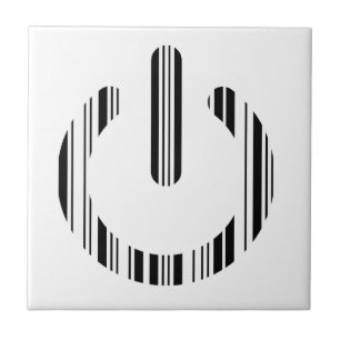 ONTWERP VAN POWER BUTTON BAR CODE Power-Up-patroon Tegeltje