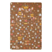 Ontwerp van prachtige glazen, theapots, bekers en mini klembord (Achterkant)