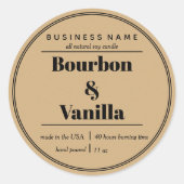 Ontwerp van productlabel kaarsen ronde sticker (Voorkant)