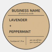 Ontwerp van productlabel kaarsen ronde sticker (Voorkant)