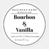 Ontwerp van productlabel kaarsen ronde sticker (Voorkant)