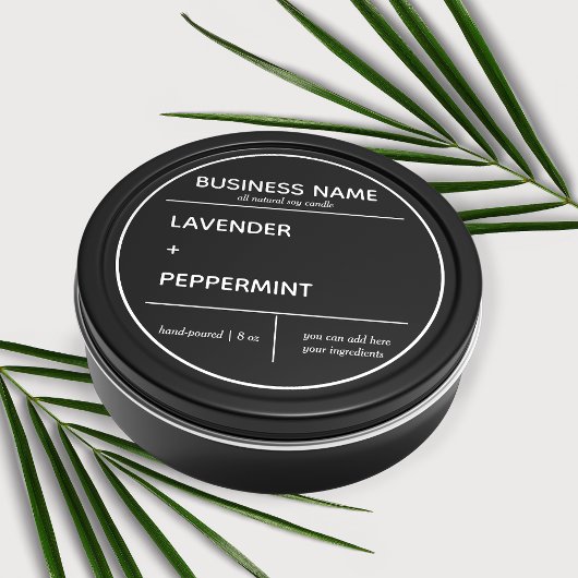 Ontwerp van productlabel kaarsen ronde sticker