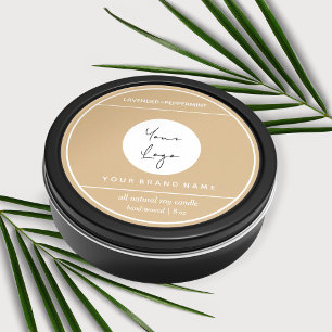 Ontwerp van productlabel kaarsen ronde sticker