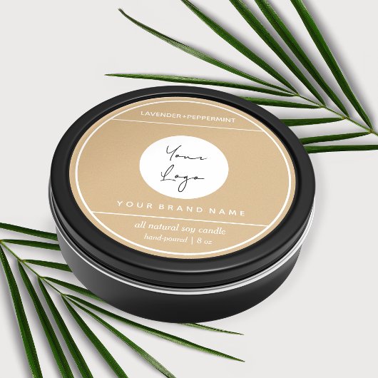 Ontwerp van productlabel kaarsen ronde sticker