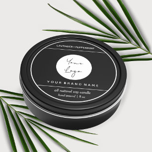 Ontwerp van productlabel kaarsen ronde sticker