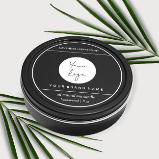 Ontwerp van productlabel kaarsen ronde sticker