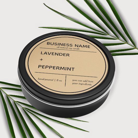 Ontwerp van productlabel kaarsen ronde sticker