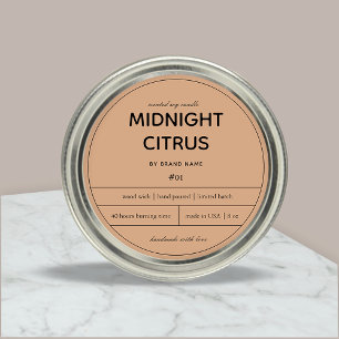 Ontwerp van productlabel kaarsen ronde sticker