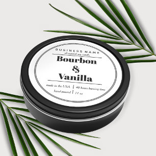 Ontwerp van productlabel kaarsen ronde sticker