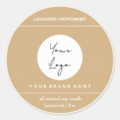 Ontwerp van productlabel kaarsen ronde sticker (Voorkant)