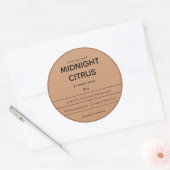 Ontwerp van productlabel kaarsen ronde sticker (Envelop)