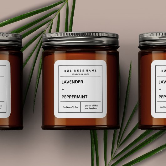 Ontwerp van productlabel kaarsen vierkante sticker