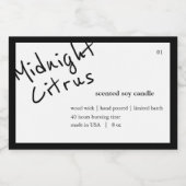 Ontwerp van productlabel kaarsen voedselcontainer etiket (Enkel label)