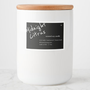 Ontwerp van productlabel kaarsen voedselcontainer etiket
