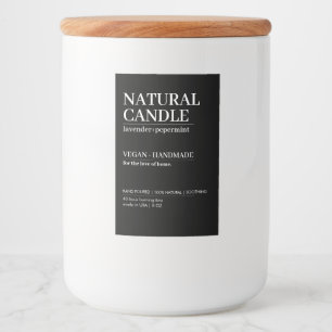 Ontwerp van productlabel kaarsen voedselcontainer etiket