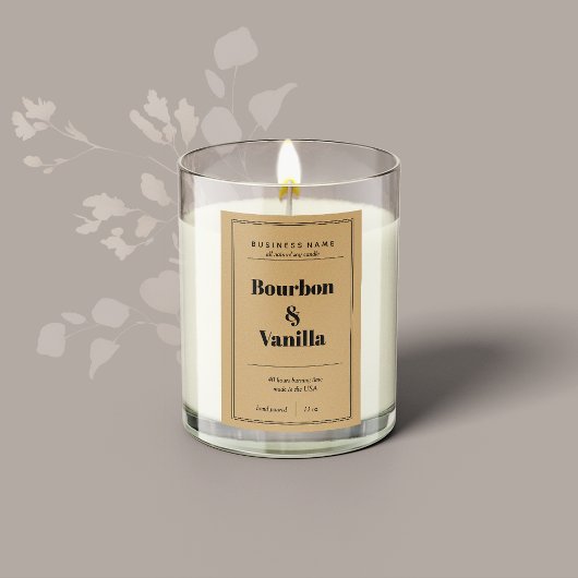 Ontwerp van productlabel kaarsen voedselcontainer etiket