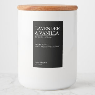Ontwerp van productlabel kaarsen voedselcontainer etiket