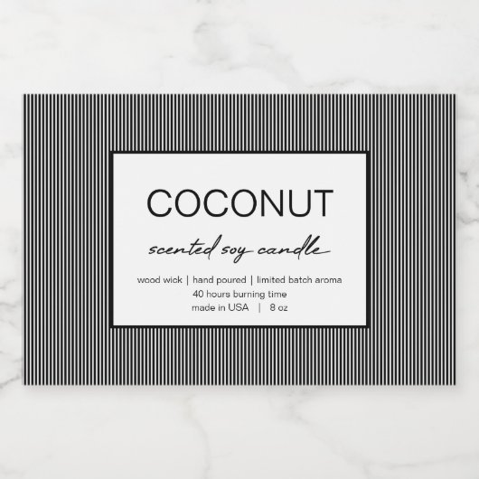 Ontwerp van productlabel voor kaarsen voedselcontainer etiket (Enkel label)