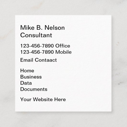 Ontwerp van professionele beveiligingsservices vierkante visitekaartje (Achterkant)