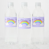 Ontwerp van regenboog en Unicorns Waterfles Etiket (Flessen)