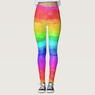 Ontwerp van regenboogstrips voor waterverf leggings