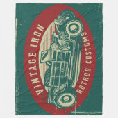 Ontwerp van Retro-autobus Fleece Deken (Voorkant)