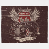 Ontwerp van Retro-autobus Fleece Deken (Voorkant (Horizontaal))