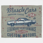 Ontwerp van Retro-autobus Fleece Deken (Voorkant (Horizontaal))