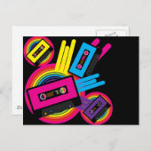 Ontwerp van Retro Party Briefkaart (Voorkant / Achterkant)