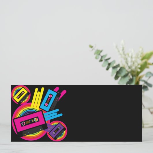 Ontwerp van Retro Party Kaart (Staand voorkant)