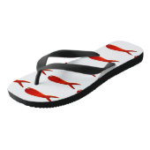 ontwerp van rode vis teenslippers (Schuin)