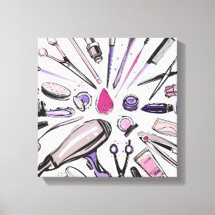 Ontwerp van ronde cirkel maken canvas afdruk